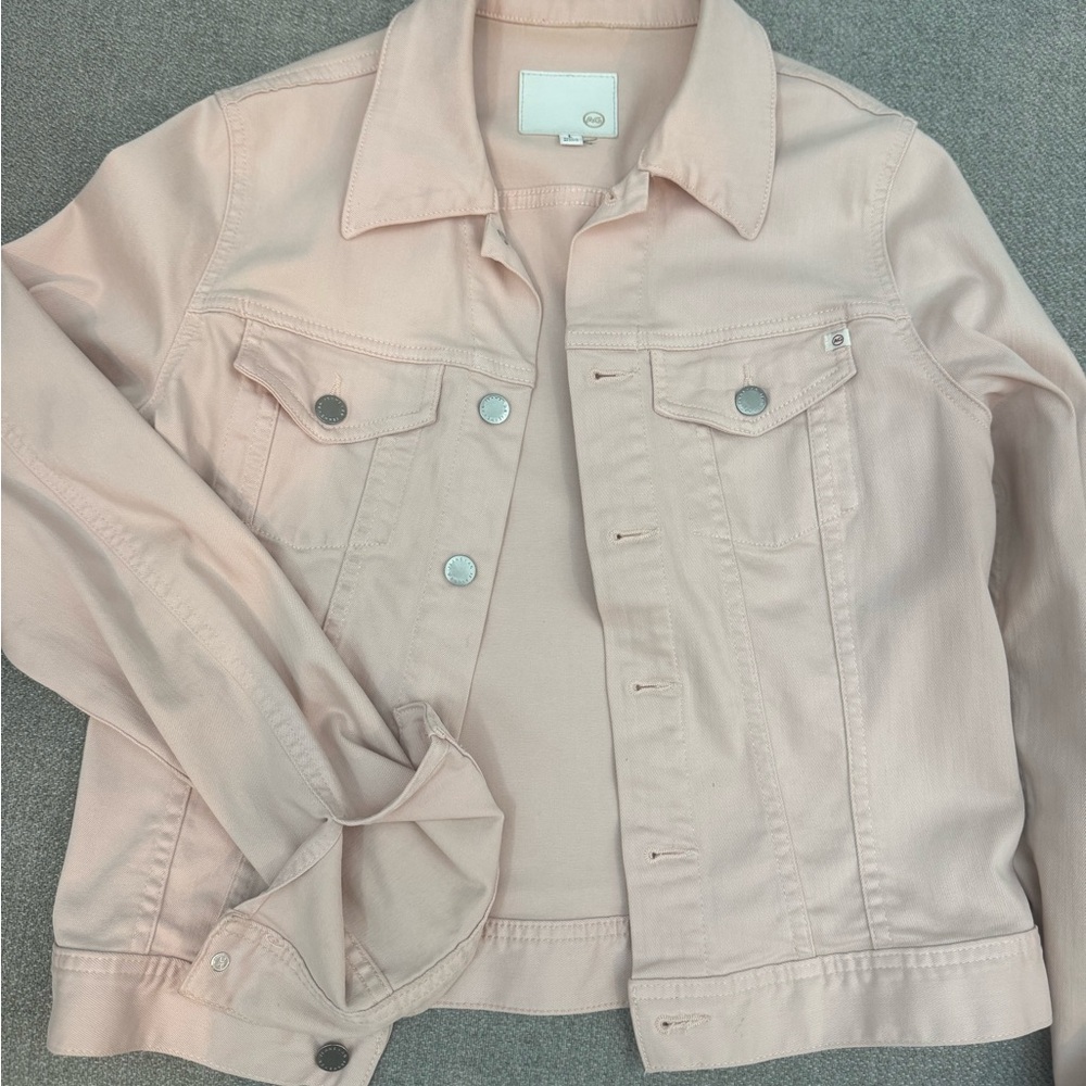 AG Adriano Goldschmied Light Pink Jean Jacket